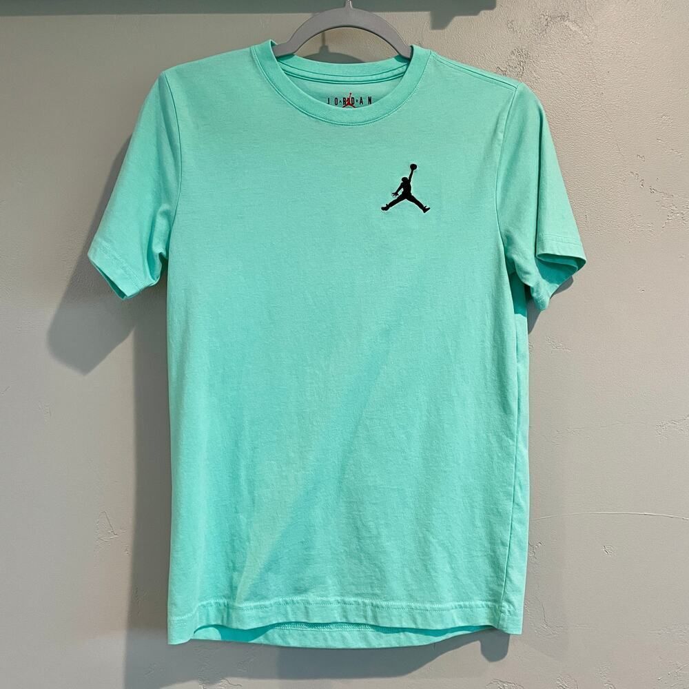Air Jordan Big Kids Jumpman Short Sleeve Tee in Emerald Rise - Size: Large